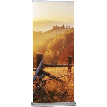 Jansen Display Roll Up banner Premium 85x220 cm - včetně tisku - No Curl 220 g/m2