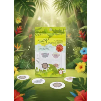 Karnevalový doplněk Betty's nature Citronella vonné samolepky pro děti proti komárům Nové