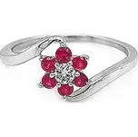 Zlatý Prsten s Rubíny a Diamanty 2010653