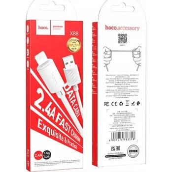 Datový kabel Kabel Hoco USB - USB typ C 1 m bílý