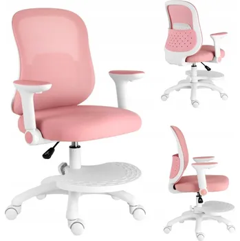 dětská židle Dětská otočná židle Neoseat JUNI s růžovou základnou