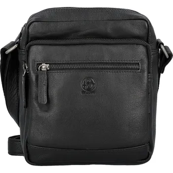 Kabelka Stylová pánská kožená crossbody kabelka Bellugio Liese, černá