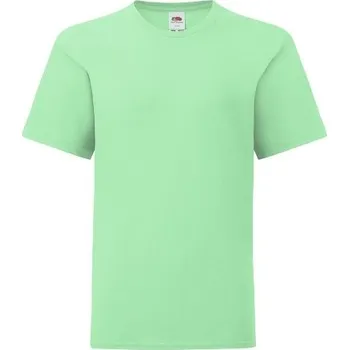 Chlapecké tričko Fruit of the Loom dětské tričko zelené bavlna, velikost 152