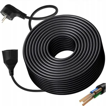 Napájecí kabel PRODLUŽOVACÍ KABEL 3x0,75MM2 20M STAVEBNÍ ZAHRADNÍ SILNÝ PVC KABEL