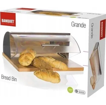 chlebník Chlebník jednodílný Banquet GRANDE bílý, šedý plast