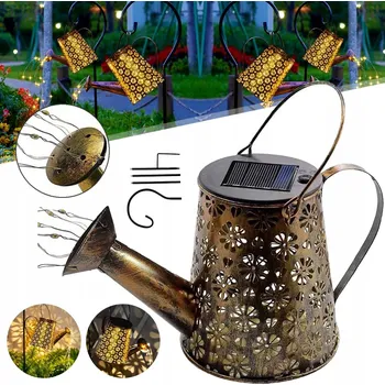 Venkovní osvětlení SOLÁRNÍ SVĚTELNÝ ŘETĚZ S KONVIČKOU, ZAHRADNÍ DEKORACE PRO VENKOVNÍ POUŽITÍ