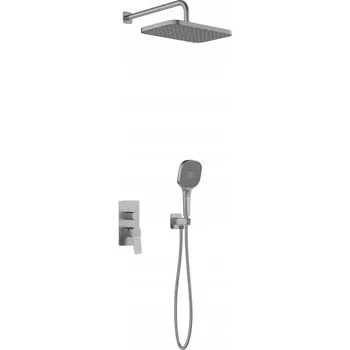 Sprchový set KFA Armatura Malaga sprchový set pod omítku s dešťovou hlavicí, barva gun metal