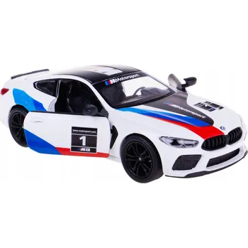 autíčko BMW M8 COMPETITION COUPÉ KOVOVÝ MODEL KINSMART 1:38 BÍLÁ