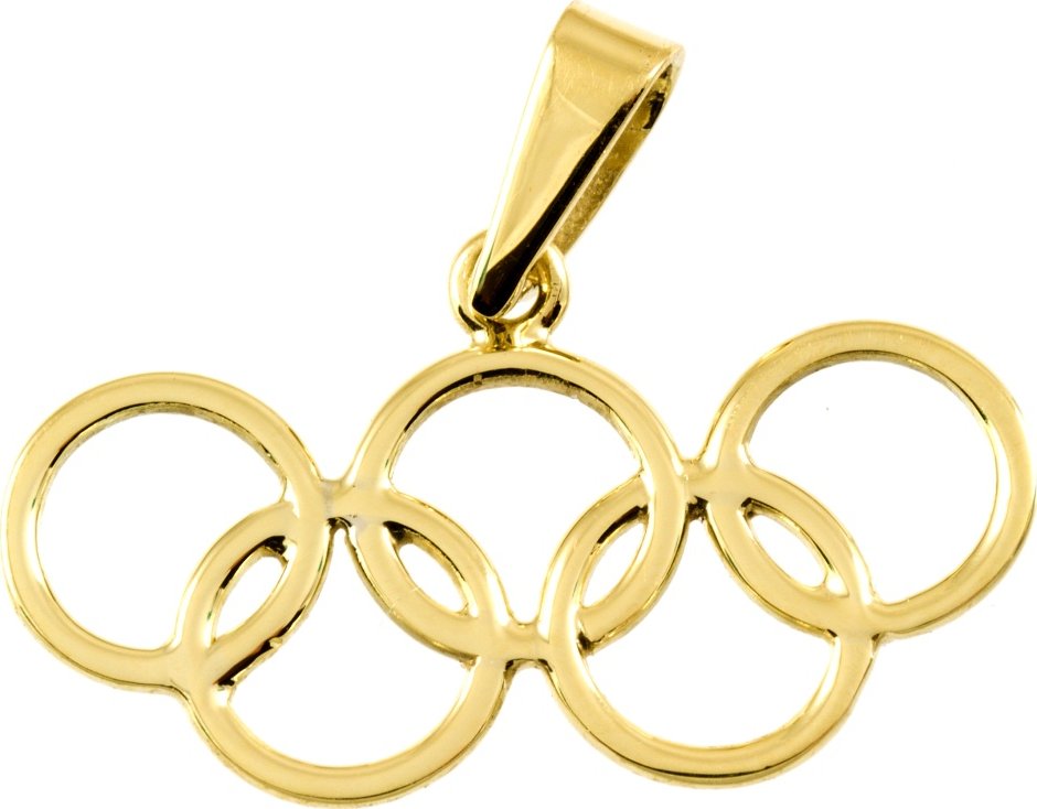 ŠPERKY-NM, Zlaté olympijské kruhy přívěsek 2042 Barva zlata: bílá