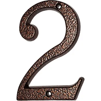 Číslo "2" měděný antik 120mm Měď