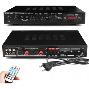 Hi-Fi komponenty 5.0 Bluetooth Zesilovač černý s FM rádiem