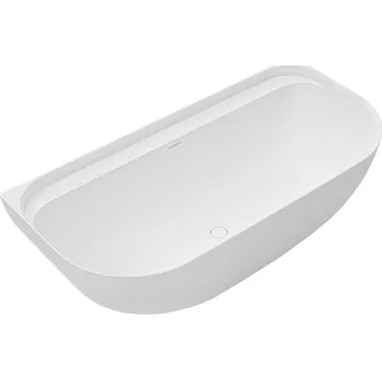 Vana CERANO - Volně stojící vana z litého mramoru Valeria - bílá matná - 170x82 cm