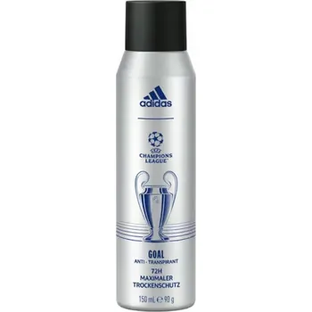 Adidas Champions League Antiperspirant ve ve spreji UEFA Silver 150 Ml