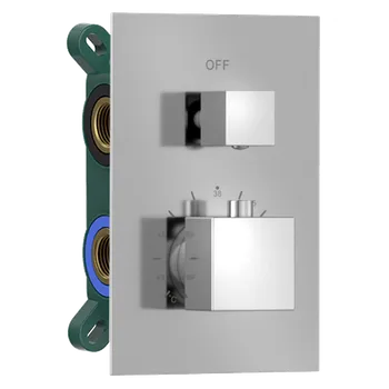 Vodovodní baterie SAPHO LATUS podomítková sprchová termostatická baterie, box, 2 výstupy, chrom (1102-32)