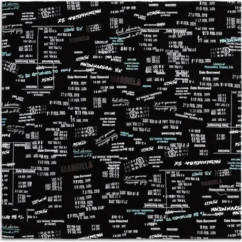 Šátek MM6 Maison Margiela malý šátek bavlněný SH0TF0002.M35804.002S černá 99X, vel. ONE SIZE