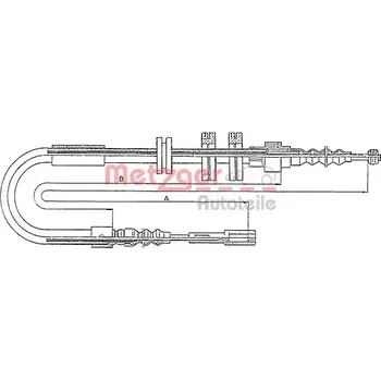 Auto-moto METZGER Tažné lanko parkovací brzdy MTG 10.4091