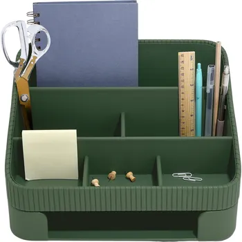 Stackers, Organizér na stůl Stackers s přihrádkou na dopisy a dokumenty, 25 x 33 cm, smaragdový, 2 díl. - Formadore