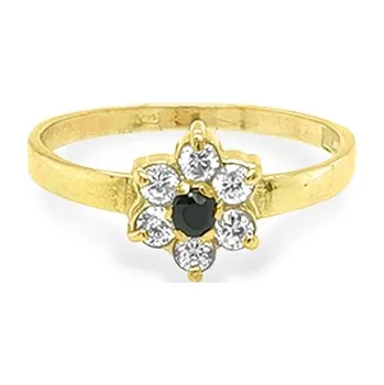 Prsten Zlatý Prsten s Barevnými Kameny 7131589