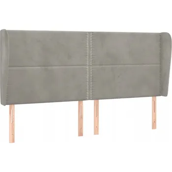 VidaXL Čelo postele s ušima, světle šedé, 203x23x118/128 cm