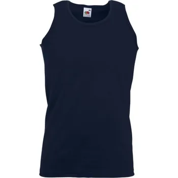 Chlapecké tričko Tílko pánské Fruit of the Loom Valueweight Athletic Vest - tmavé navy, 3XL