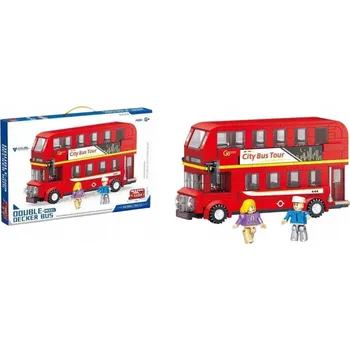 ostatní stavebnice STAVEBNICE PATROVÝ AUTOBUS DOUBLE DECKER - MĚSTSKÝ AUTOBUS PROHLÍDKOVÝ - 391 DÍLKŮ