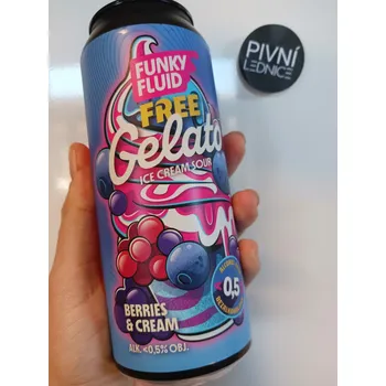 Pivo Funky Fluid Free Gelato: Berries &amp; Cream 0,5% 0,5l