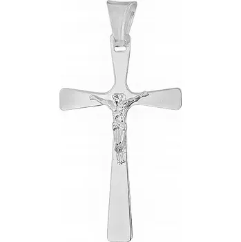 Přívěsek Křížek stříbro ryzost 925 Elegantní Přívěsek s JEŽÍŠEM KRISTEM