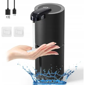 Dávkovač mýdla Dávkovač mýdla bezdotykový na desku černý 380 ml IPX5 s USB nabíjením