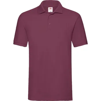 Chlapecké tričko Polokošile pánská Fruit of the Loom Premium Polo - vínová, L