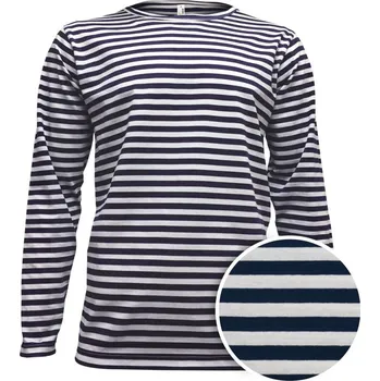 Pánské tričko Triko pánské dlouhý rukáv Alex Fox Marine - modré-bílé, XS