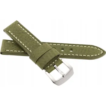 Řemínek na hodinky ZELENÝ KOŽENÝ ŘEMÍNEK NA HODINKY 22 mm JVD R41218