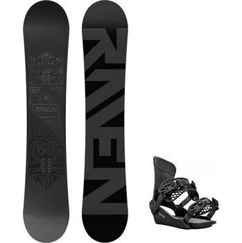 Zimní sport Snowboard komplet Raven Solid steel + vázání Raven King black Velikost: 156W cm, Velikost vázání: XL