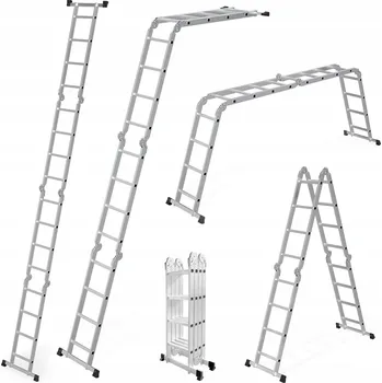 Žebřík Žebřík multifunkční žebřík 4x4 kloubový skládací 150 kg ModernHome