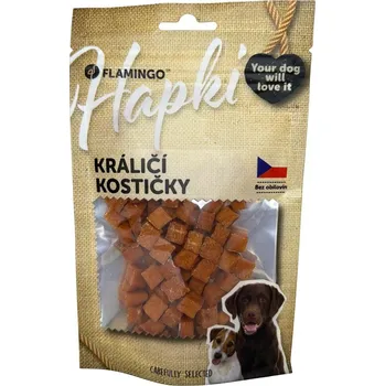 Pamlsek pro psa HAPKI Králičí kostičky varianta 75 gr
