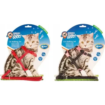 Postroj pro psa Duvo+ Postroj pro kočky s puntíky 20-35cm