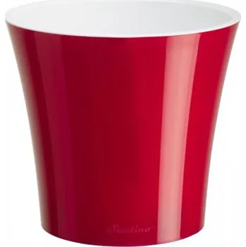 Obal na květináč Obal na květník ARTE samozavlažovací plast lesklý d22cm 5l, červený