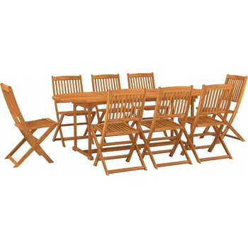 VidaXL 9dílná zahradní souprava, masivní akáciové dřevo