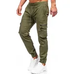 PÁNSKÉ JOGGER KALHOTY KAPSÁČE KHAKI MP0181MV DENLEY_33/L