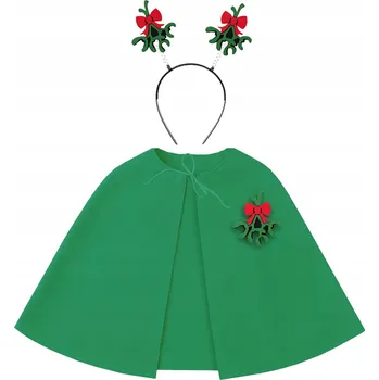 Karnevalový kostým KOSTÝM JMELÍ, VÁNOČNÍ KOSTÝM, PŘEVLEK PRO DĚTI 98-110 3 díly