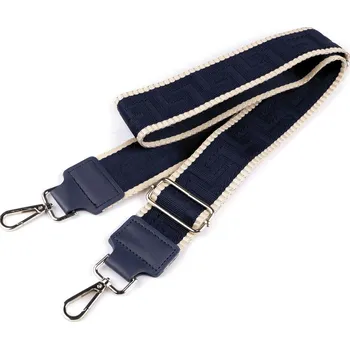 Kabelka Popruh na tašku s karabinami, šíře 5 cm - tmavě modrá