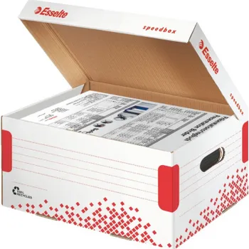 Archivační box Archivní kontejner Speedbox - s víkem / bílá / 623911