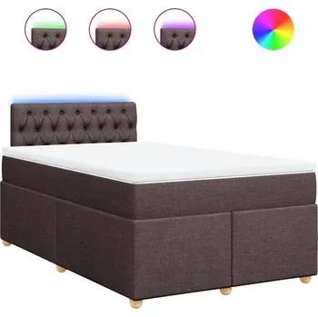 Postel Čalouněná jednolůžková postel VidaXL 120x200 cm, odstíny hnědé