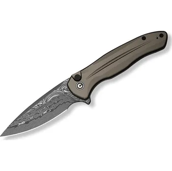 kapesní nůž Civivi Button Lock Kitefin C24091-DS1 Damascus Brownish Gray Aluminum kapesní nůž