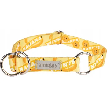 Obojek pro psa Amiplay Polostahovací obojek BeHappy M Banana