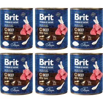 Krmivo pro psa Brit Premium By Nature Vlhké krmivo pro psy, hovězí maso a vnitřnosti 800 g