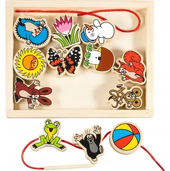 Dřevěná hračka Detoa Provlékačka Krtek