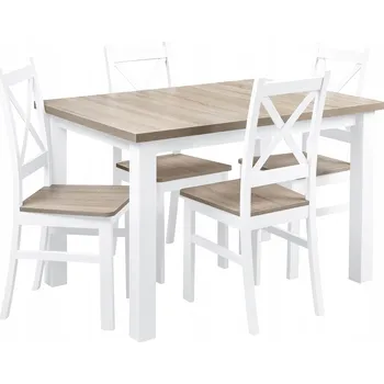 Jídelní stůl Kuchyňský stůl BIRD Meble obdélníkový bílý 100 x 70 x 76 cm