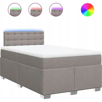 Postel Čalouněná jednolůžková postel VidaXL 120x200 cm, béžové odstíny