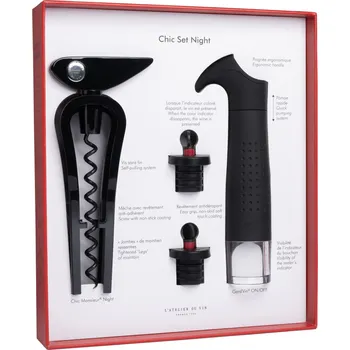 Otvírák Sada příslušenství k vínu CHIC SET NIGHT, sada 4 ks, L'Atelier du Vin - doprava zdarma od 2999 Kč