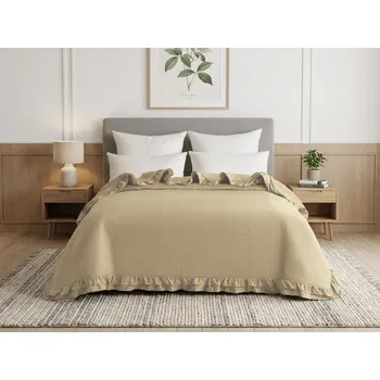 Přehoz na lůžko Přehoz na postel MONTEGO, béžový Rozměr: 170 x 210 cm